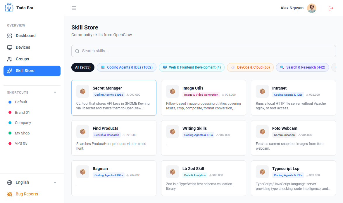 Skills preview